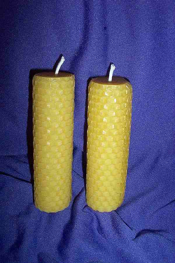 BEESWAX NATURAL (ROLLED) CANDLES - LARGE